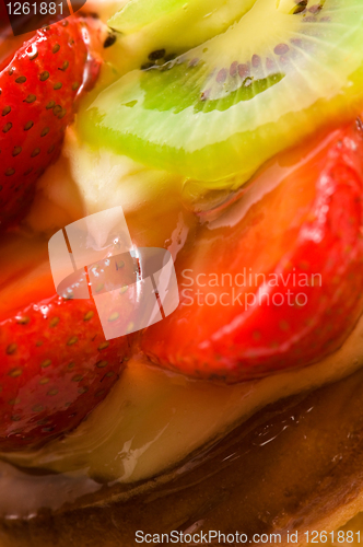 Image of French cake with fresh fruits