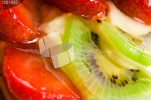 Image of French cake with fresh fruits