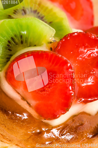 Image of French cake with fresh fruits
