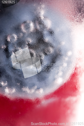 Image of Raspberry and blackberry frozen in ice sticks