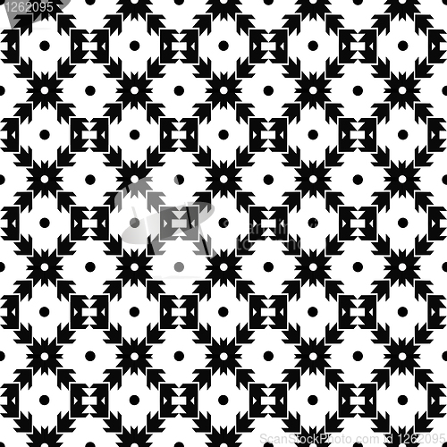 Image of seamless dots and checkered pattern 