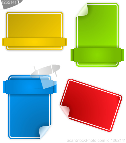 Image of Set of Colorful Text Box