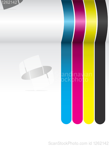 Image of CMYK Colorful Stripes Background