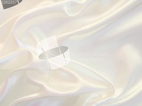 Image of Smooth elegant white silk as background 