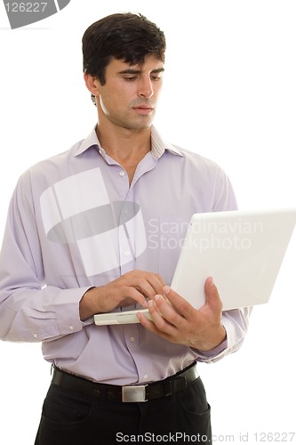 Image of Businessman and Laptop