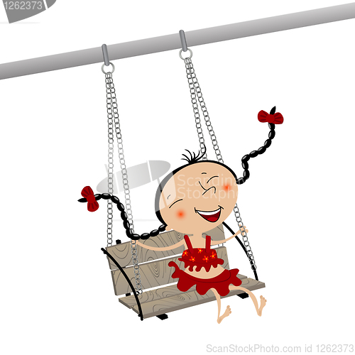 Image of Girl on a swing