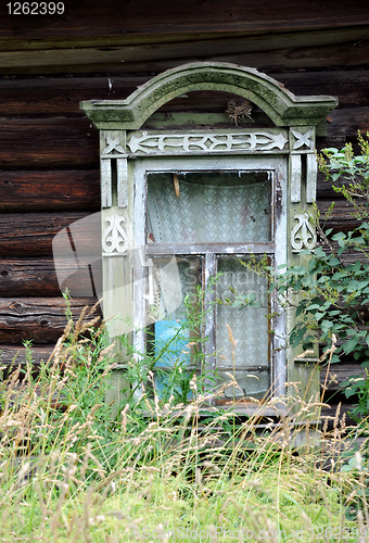 Image of Window of the Russian Village House 