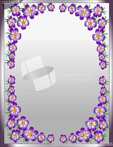 Image of Decorative flowers in a frame