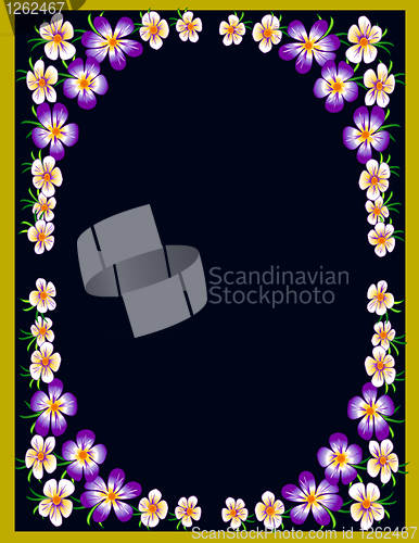 Image of Decorative flowers in a frame