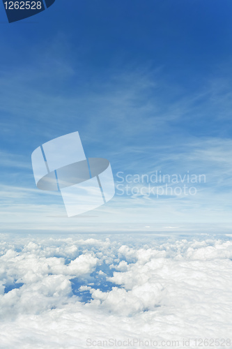 Image of flight over clouds