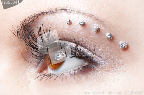 Image of make-up on woman eye