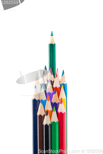 Image of color pencils isolated on white