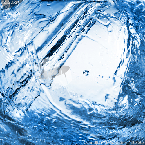 Image of abstract water splash with bubbles