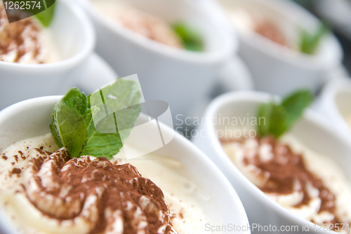 Image of cream cappuccino with mint