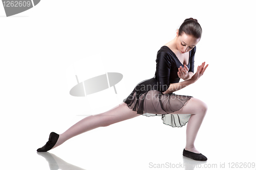 Image of ballet dancer isolated on white