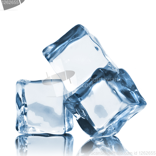 Image of ice cubes isolated on white