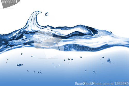 Image of water splash with wave isolated on white
