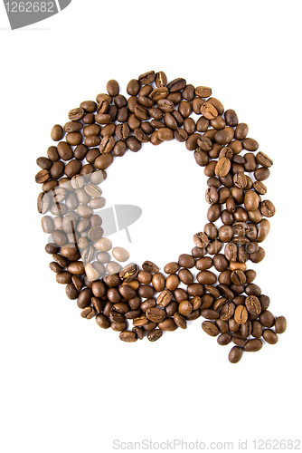 Image of coffee letter isolated on white