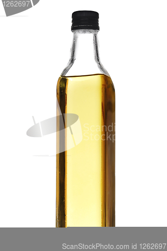 Image of Olive oil bottle isolated on white