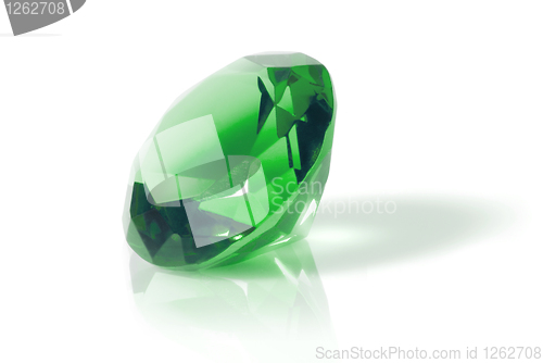 Image of green diamond isolated on white