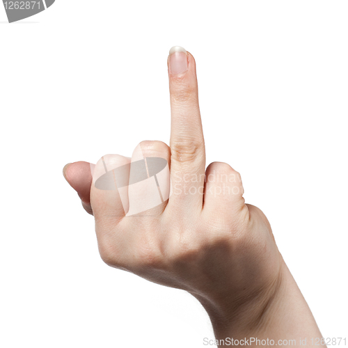 Image of Hand sign isolated on white