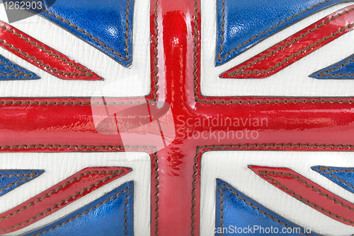 Image of luxury leather british flag