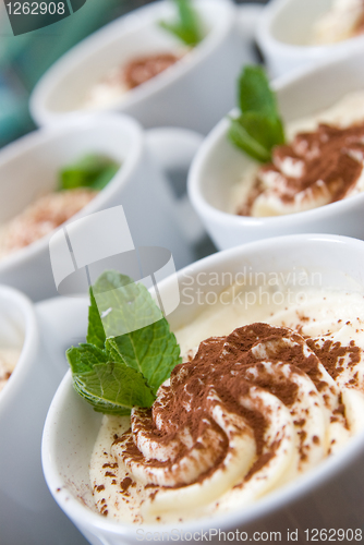 Image of cream cappuccino with mint