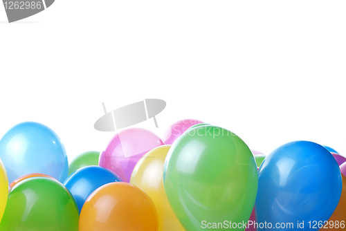 Image of color balloons isolated on white