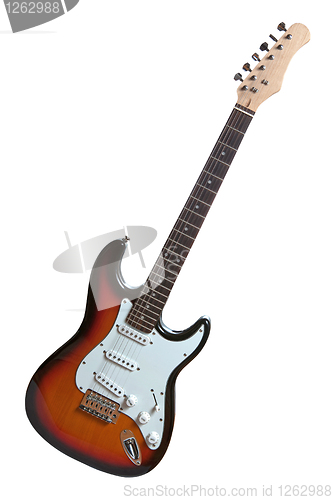 Image of electric guitar isolated on white