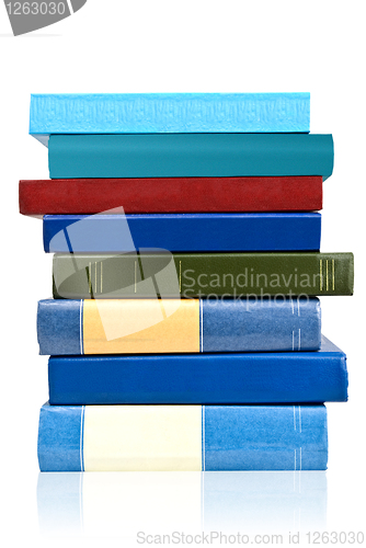 Image of pile of books isolated on white