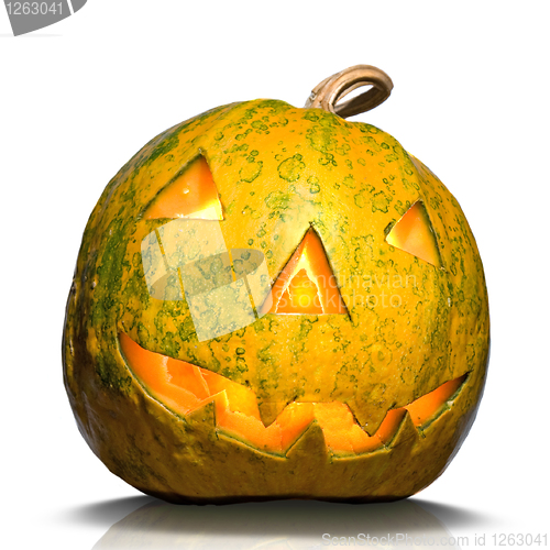 Image of halloween pumpkin isolated on white