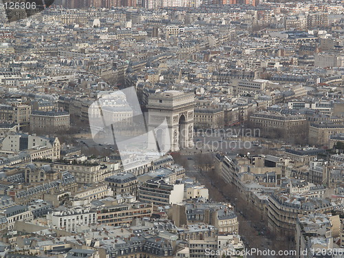 Image of Arc of the triumph aerial view