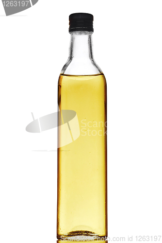 Image of Olive oil bottle isolated on white