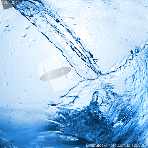 Image of abstract water splash with bubbles