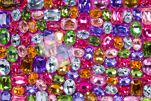 Image of background from various color shiny gems