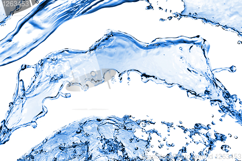 Image of water splashes isolated on white