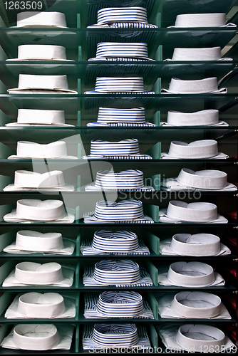 Image of shelf with shirts in store