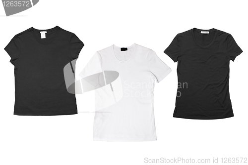 Image of t-shirts isolated on white