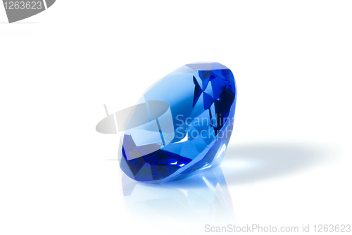 Image of blue diamond isolated on white