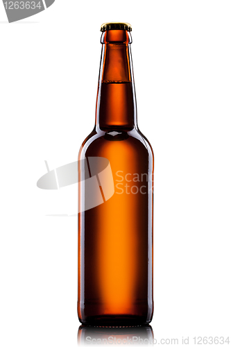 Image of Beer bottle isolated on white background