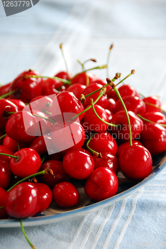 Image of Appetizing red cherries