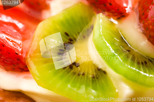 Image of French cake with fresh fruits