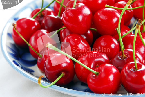 Image of Appetizing red cherries