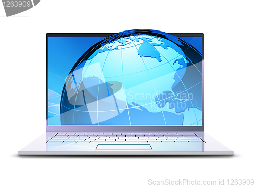 Image of modern laptop