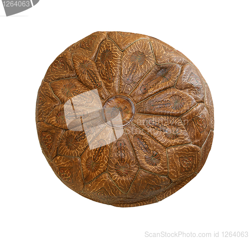 Image of Leather ottoman