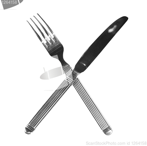 Image of crossed fork and knife