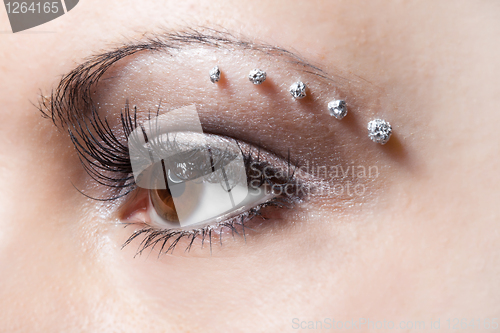 Image of make-up on woman eye 