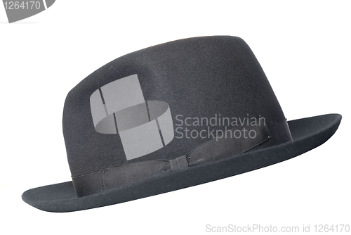 Image of retro black hat isolated on white