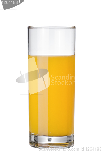 Image of glass of orange juice isolated on white