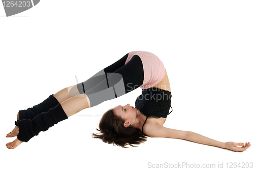 Image of posing young dancer isolated on white background